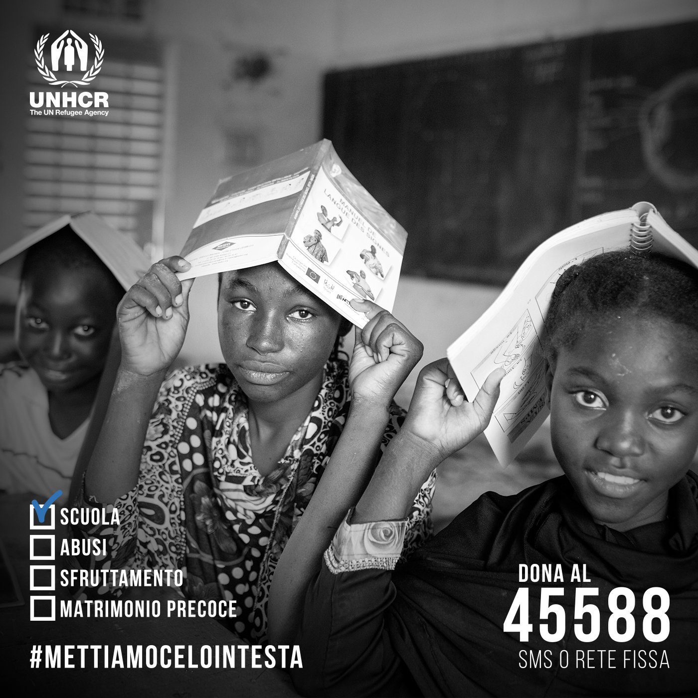 #mettiamocelointesta: la nuova campagna dell’UNHCR a sostegno dei bambini rifugiati